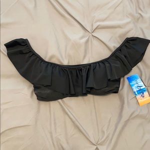 Off The Shoulder Ruffle Swim Top